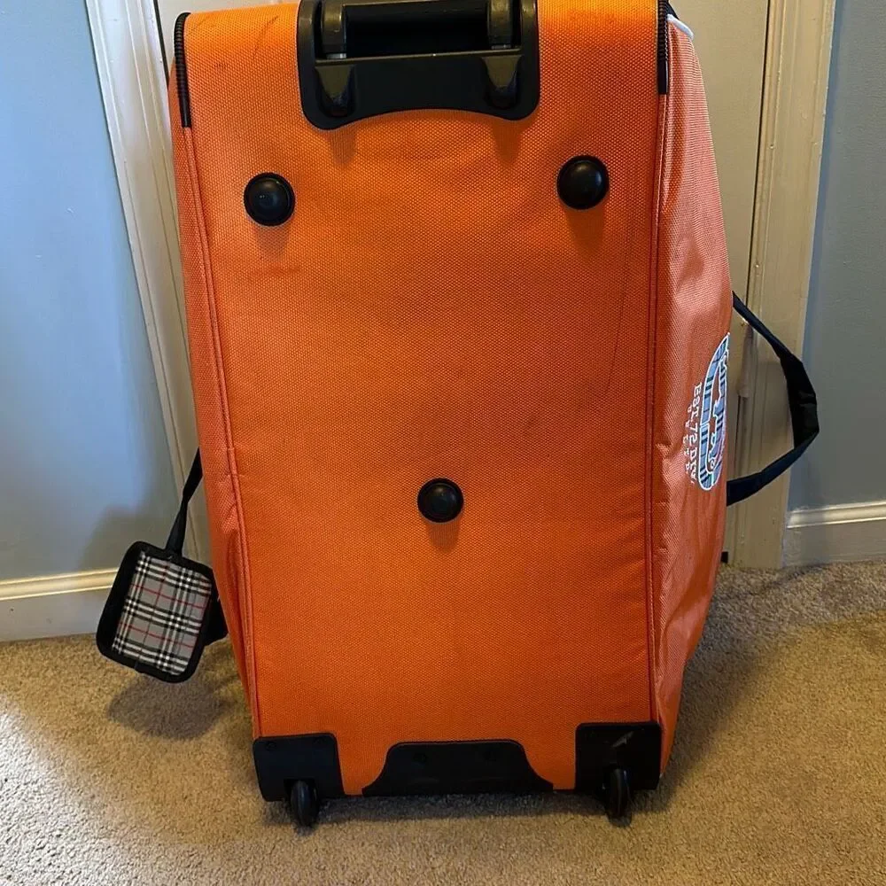 Ecko Unltd. Ecko Unlimited Orange Blue 28-inch Large Rolling Duffel‎ Bag